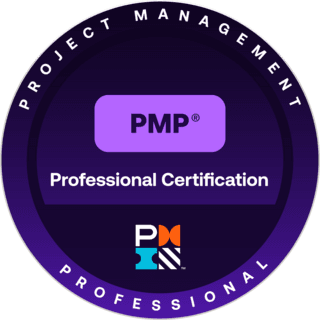 Insignia de la certificación PMP® del Project Management Institute